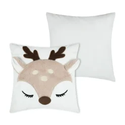 Coussin Et Plaid Enfant|Coussin Et Plaid Enfant|STOF Coussin enfant carré (40 x 40 cm) Gabin Beige