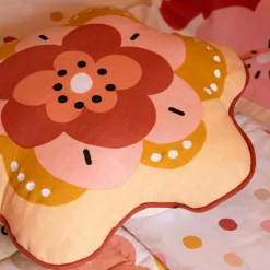 Coussin Et Plaid Enfant|Coussin Et Plaid Enfant|l'Effet Papillon Coussin enfant rond coton (47 x 45 cm) Barbotine Multicolore