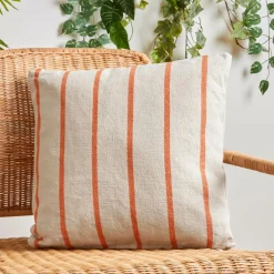 Coussin Déco D'Extérieur|Coussin Déco D'Extérieur|EMINZA Coussin extérieur carré toile de coton (50 x 50 cm) Ocealys Corail Orange
