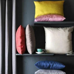 Coussin Et Housse|LOVELY CASA Coussin rectangulaire (30 x 50 cm) Béa Anthracite Gris foncé