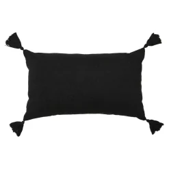 Coussin Et Housse|EMINZA Coussin rectangulaire coton et jute (30 x 50 cm) Nama Noir