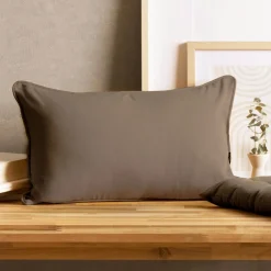 Coussin Et Housse|EMINZA Coussin rectangulaire coton (30 x 50 cm) Pixel Taupe