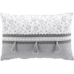 Coussin Et Housse|douceur d'intu017drieur Coussin rectangulaire coton (40 x 60 cm) Flavie Gris