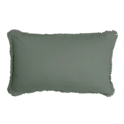 Coussin Et Housse|EMINZA Coussin rectangulaire coton (40 x 60 cm) Pixel franges Vert kaki