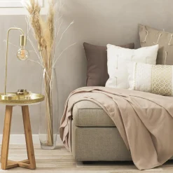 Coussin Et Housse|DOUCEUR D'INTERIEUR Coussin rectangulaire coton (30 x 50 cm) Gaya Or