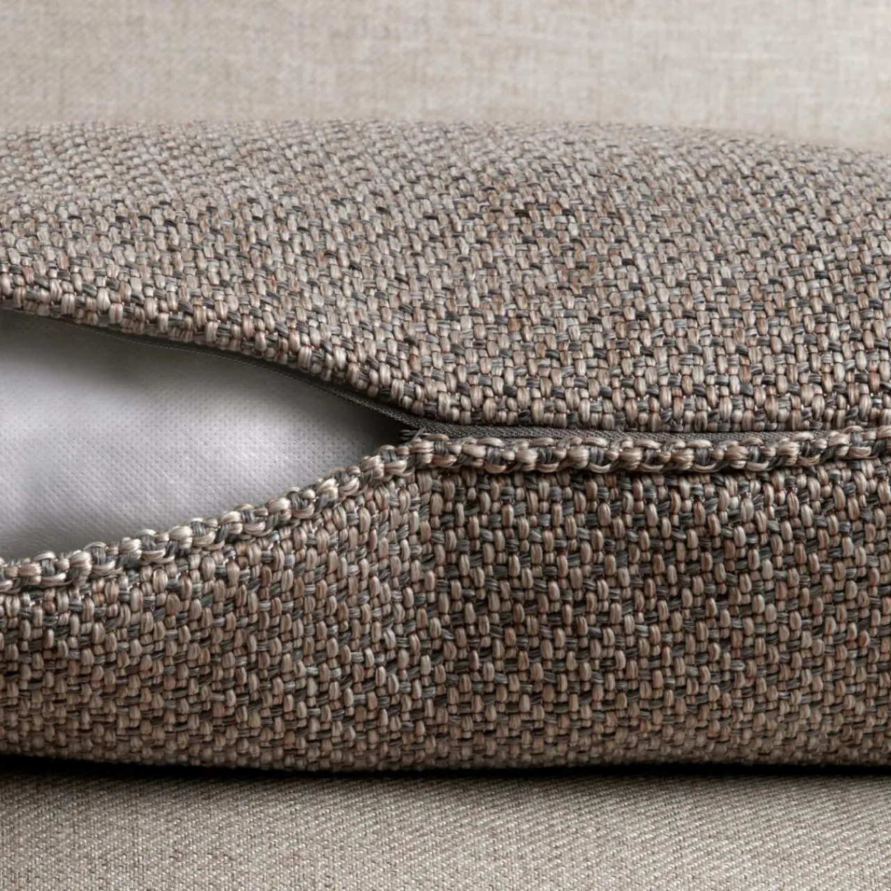 Coussin Et Housse|EMINZA Coussin rectangulaire effet chiné (40 x 60 cm) James galet Gris