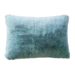 Coussin Et Housse|EMINZA Coussin rectangulaire fausse fourrure (40 x 60 cm) Finn Bleu