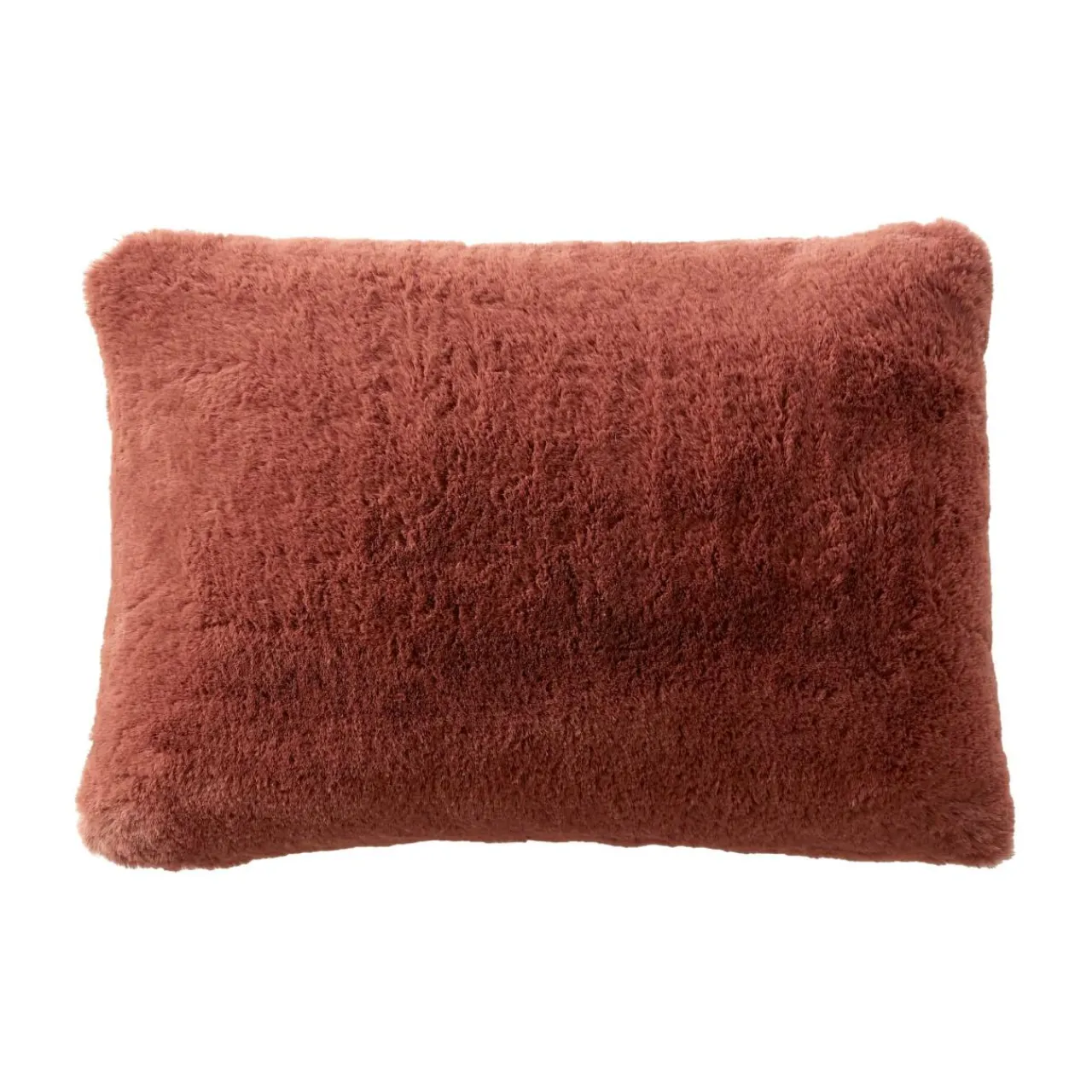 Coussin Et Housse|EMINZA Coussin rectangulaire fausse fourrure (40 x 60 cm) Finn Terracotta