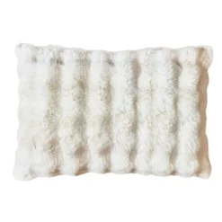 Coussin Et Housse|EMINZA Coussin rectangulaire fausse fourrure (50 x 80 cm) Toronto Ivoire