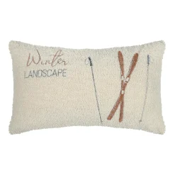Coussin Et Housse|STOF Coussin rectangulaire fausse fourrure (30 x 50 cm) Wildforest Ecru