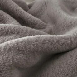 Coussin Et Housse|EMINZA Coussin rectangulaire fausse fourrure (40 x 60 cm) Finn Taupe