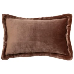 Coussin Et Housse|Atmosphera, cru017dateur d'intu017drieur Coussin rectangulaire flanelle (38 x 58 cm) Cuddly Marron