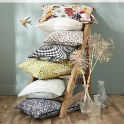 Coussin Et Housse|EMINZA Coussin rectangulaire gaze de coton (40 x 60 cm) Elya Violet