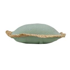 Coussin Et Housse|DOUCEUR D'INTERIEUR Coussin rectangulaire jute et coton (30 x 50 cm) Akina Vert sauge