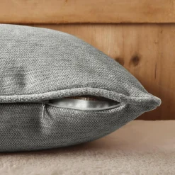 Coussin Et Housse|EMINZA Coussin rectangulaire tissé (40 x 60 cm) Magnus titane Gris