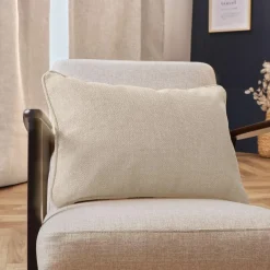 Coussin Et Housse|EMINZA Coussin rectangulaire tissé (40 x 60 cm) Alba grège Beige