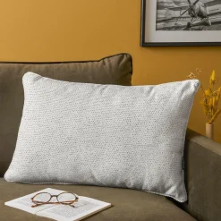 Coussin Et Housse|EMINZA Coussin rectangulaire tissé (40 x 60 cm) Oscar perle Gris