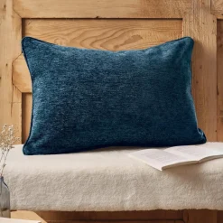 Coussin Et Housse|EMINZA Coussin rectangulaire tissé (40 x 60 cm) Magnus Bleu nuit