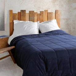 Couvre-Lit Et Édredon|LINDER Couvre lit matelassé (250 x 260 cm) Vercors Bleu marine