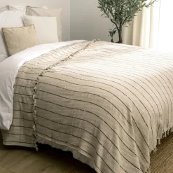 Couvre-Lit Et Édredon|ATMOSPHERA Couvre-lit coton (260 x 240 cm) Luisa Beige