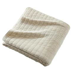 Couvre-Lit Et Édredon|EMINZA Couvre-lit coton matelassé (220 x 240 cm) Lena sable Beige