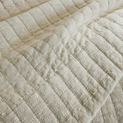 Couvre-Lit Et Édredon|EMINZA Couvre-lit coton matelassé (240 x 260 cm) Lena sable Beige