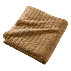 Couvre-Lit Et Édredon|EMINZA Couvre-lit coton matelassé (240 x 260 cm) Lena Camel