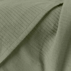 Plaid Et Jeté|Couvre-Lit Et Édredon|EMINZA Couvre-lit coton tissé (180 x 220 cm) Léa Vert romarin