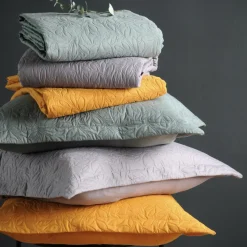 Couvre-Lit Et Édredon|LOVELY CASA Couvre-lit et taies d'oreiller (260 x 240 cm) Cassandre curry Jaune