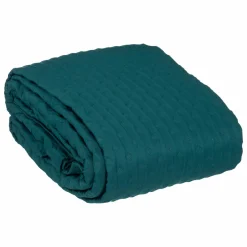 Couvre-Lit Et Édredon|ATMOSPHERA Couvre-lit et taies d'oreiller (240 x 260 cm) Kalia Bleu canard