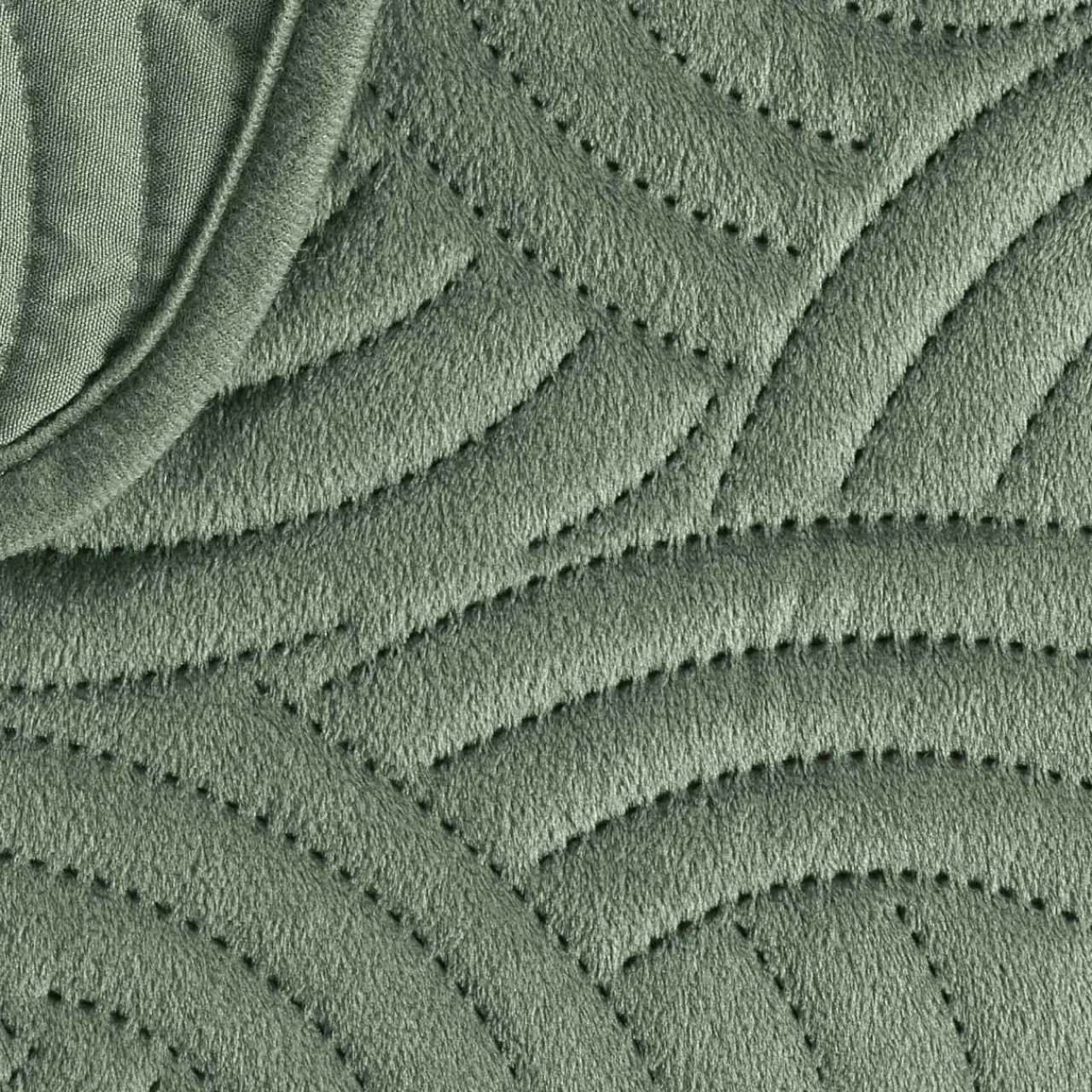 Couvre-Lit Et Édredon|douceur d'intu017drieur Couvre-lit matelassé et deux taies d'oreiller (240 x 260 cm) Solange cédre Vert