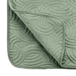 Couvre-Lit Et Édredon|douceur d'intu017drieur Couvre-lit matelassé et deux taies d'oreiller (240 x 260 cm) Solange cédre Vert