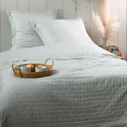 Couvre-Lit Et Édredon|STOF Couvre-lit matelassé et deux taies d'oreiller (240 x 220 cm) Cléo Ecru