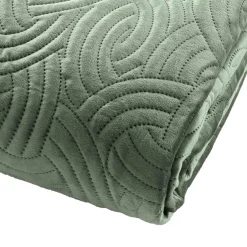 Couvre-Lit Et Édredon|douceur d'intu017drieur Couvre-lit matelassé et deux taies d'oreiller (220 x 240 cm) Solange cédre Vert