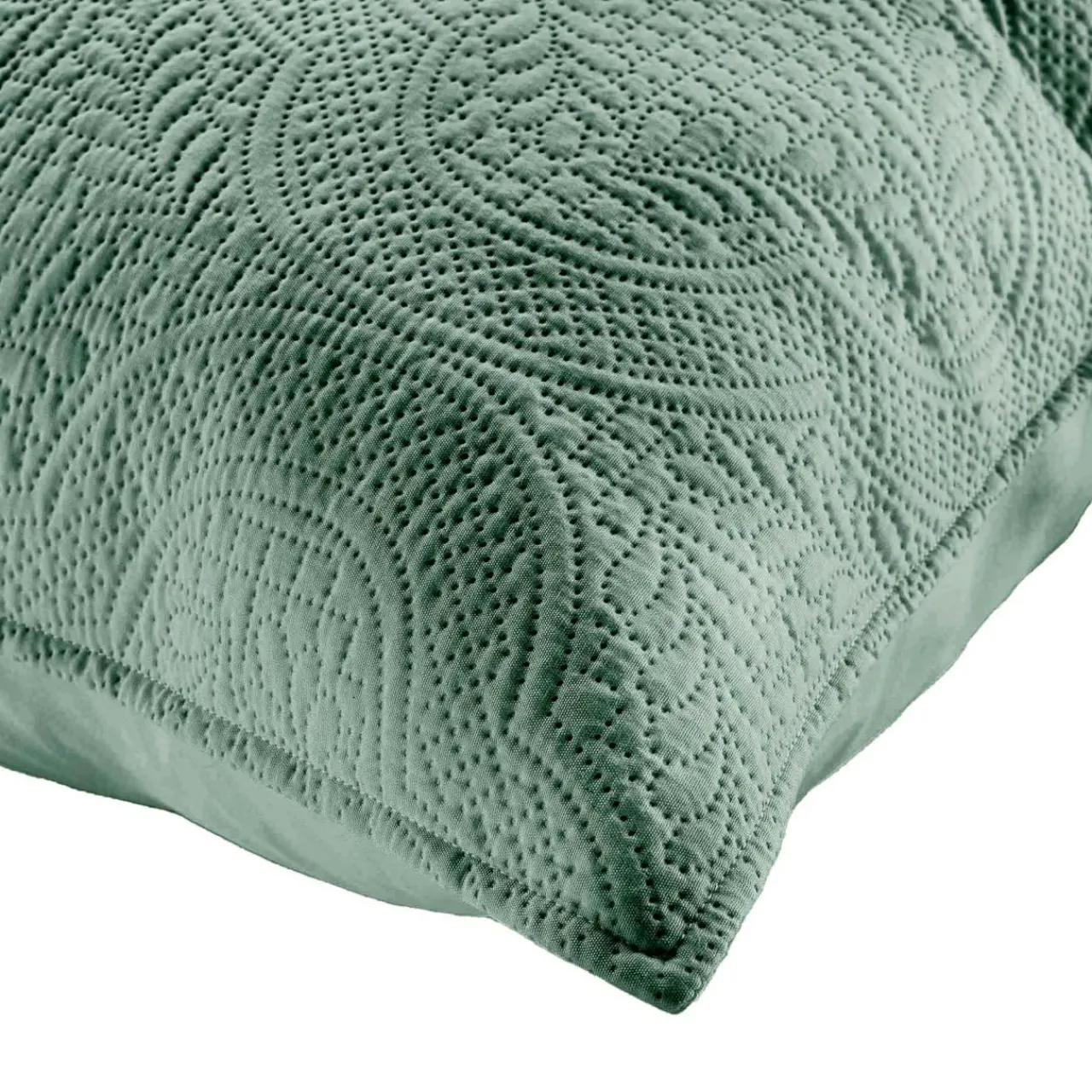 Couvre-Lit Et Édredon|douceur d'intu017drieur Couvre-lit matelassé et deux taies d'oreiller (240 x 260 cm) Romane cèdre Vert