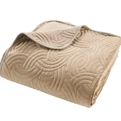 Couvre-Lit Et Édredon|douceur d'intu017drieur Couvre-lit matelassé et deux taies d'oreiller (240 x 260 cm) Solange Beige