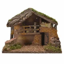 Crèche De Noël|KAEMINGK Crèche de Noël vide et lumineuse (H21 cm) Sainte-Céline Naturel