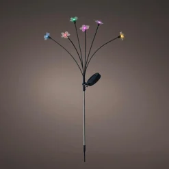 Luminaire Jardin|Eclairage Extérieur|KAEMINGK Décoration lumineuse Solaire à piquer au sol (H70 cm) Flowers Multicolore