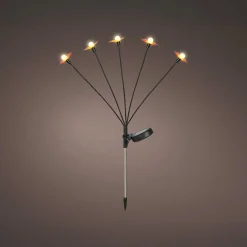 Luminaire Jardin|Eclairage Extérieur|KAEMINGK Décoration lumineuse Solaire à piquer au sol (H60 cm) Papillons et blanc chaud Rouge