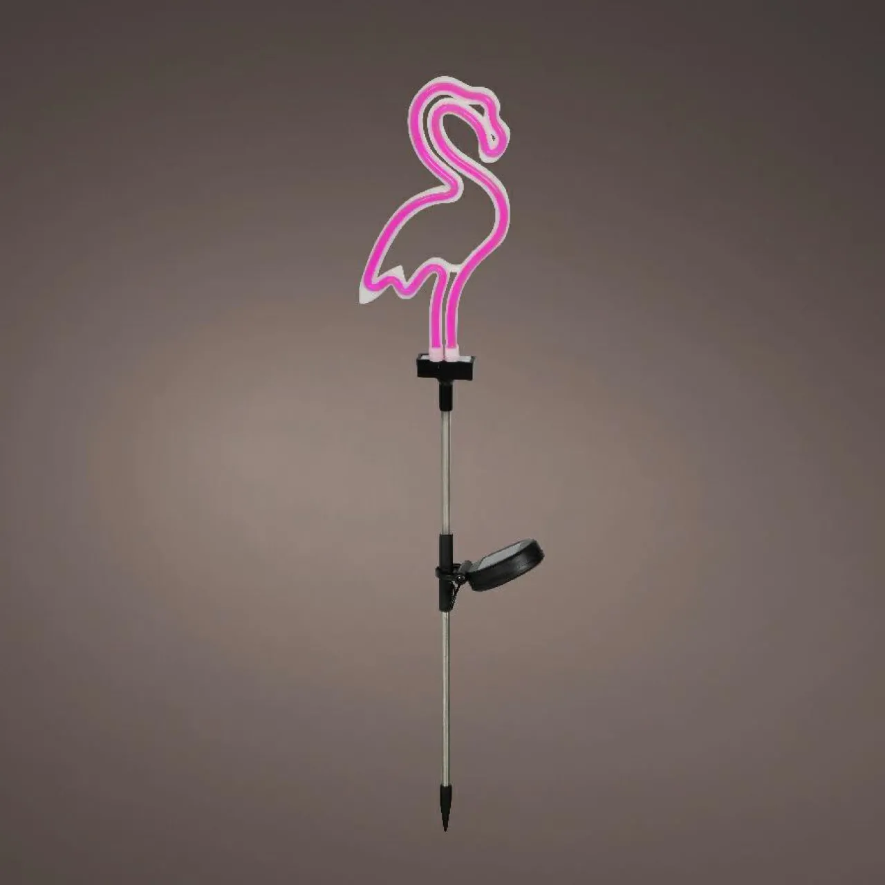 Luminaire Jardin|Eclairage Extérieur|KAEMINGK Décoration lumineuse Solaire à piquer au sol (H74 cm) néon Flamant Rose