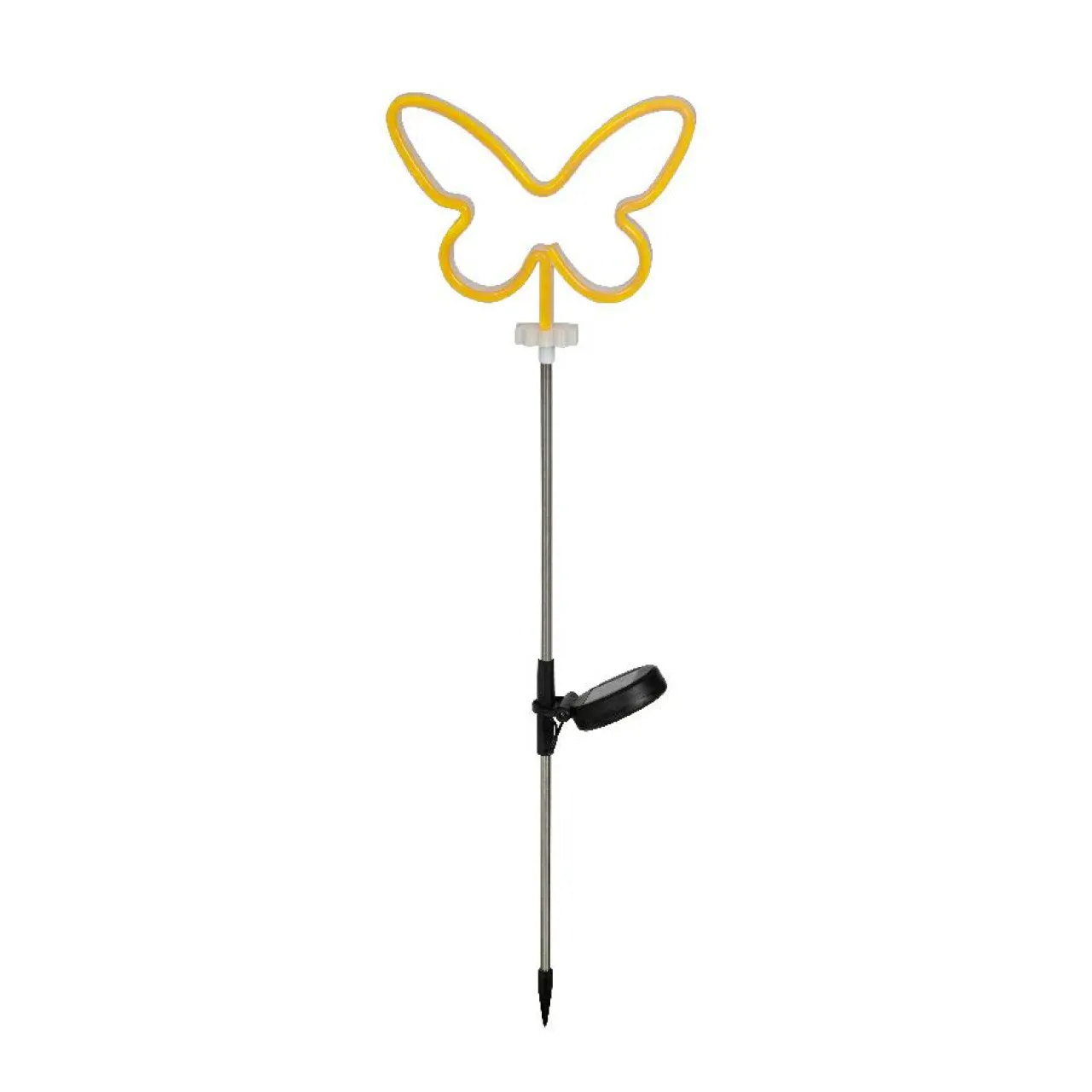 Luminaire Jardin|Eclairage Extérieur|KAEMINGK Décoration lumineuse Solaire à piquer au sol (H85 cm) Papillon néon Jaune