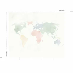 Décoration Murale Adhésive|MOTIF Décoration murale adhésive (321 x 260 cm) Cute World Multicolore