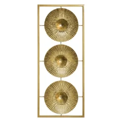 Toile, Cadre, Déco Murale|ATMOSPHERA Décation murale en métal (H61 cm) Seashell Or