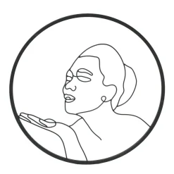 Toile, Cadre, Déco Murale|EMINZA Décoration murale ronde en métal (D60 cm) Woman Noir