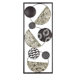 Toile, Cadre, Déco Murale|ATMOSPHERA Decoration murale métal (H61 cm) Ethnic Noir