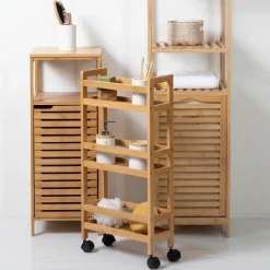 Desserte, Meuble|ATMOSPHERA Desserte 3 niveaux bambou (H74,5 cm) Pia Naturel