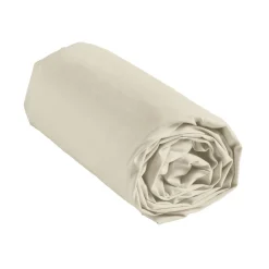 Drap Housse|douceur d'intu017drieur Drap housse coton lavé (160 x 200 cm) Linella Ivoire