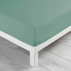 Drap Housse|DOUCEUR D'INTERIEUR Drap housse coton lavé (160 x 200 cm) Linette Vert sauge