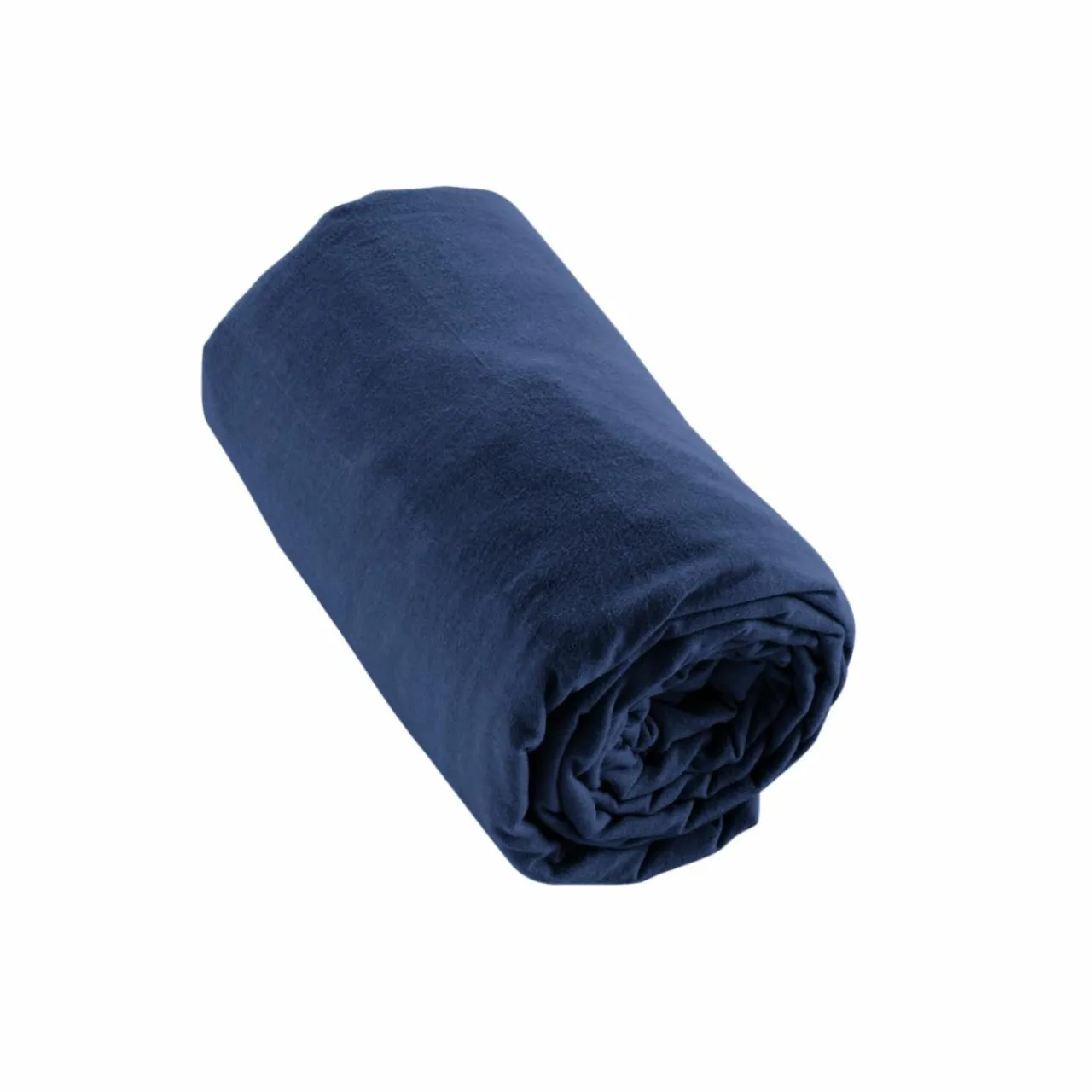 Drap Housse|EMINZA Drap housse flanelle de coton (180 x 200 cm) Nina Bleu nuit