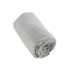 Drap Housse|EMINZA Drap housse flanelle de coton (140 x 190 cm) Théa Gris clair